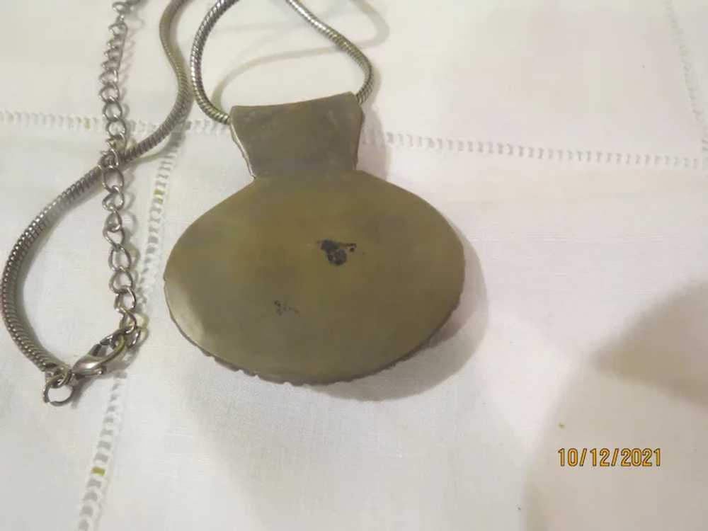 Mysterious blue stone Pendant on Chain - Free shi… - image 5