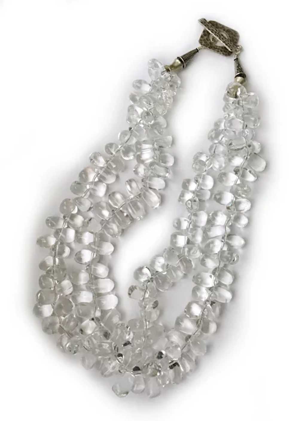 Chunky Rock Crystal Wide Collar Necklace - image 4