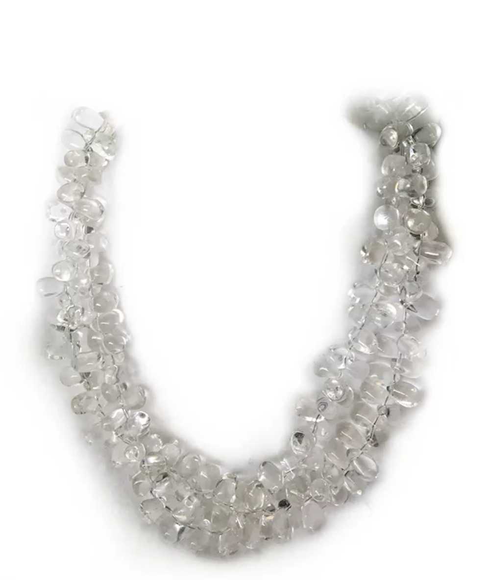 Chunky Rock Crystal Wide Collar Necklace - image 5