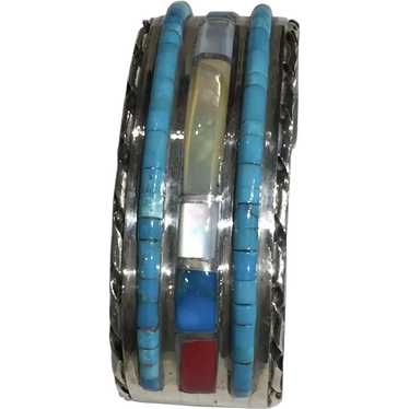 1960's Vintage Turquoise and Silver Bracelet