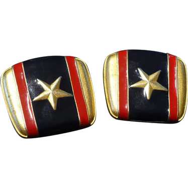 Patriotic Enamel Earrings