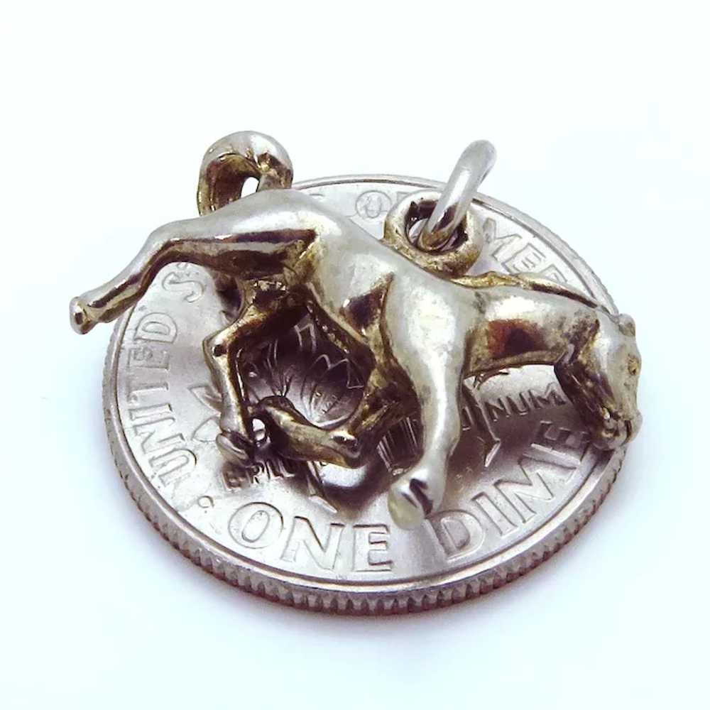 Vintage Sterling Silver 3D Trotting Horse Charm 1… - image 7