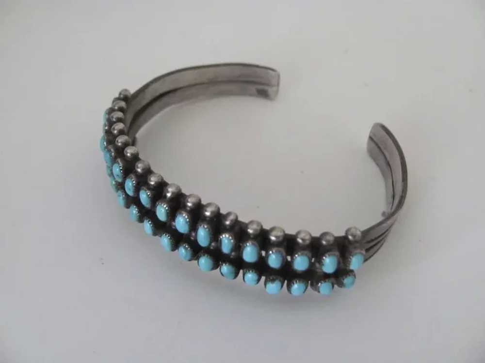 Vintage Sterling Turquoise Bracelet Native Americ… - image 3