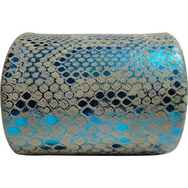 JFTS Lace Over Python Print Cowhide Leather Cuff … - image 1