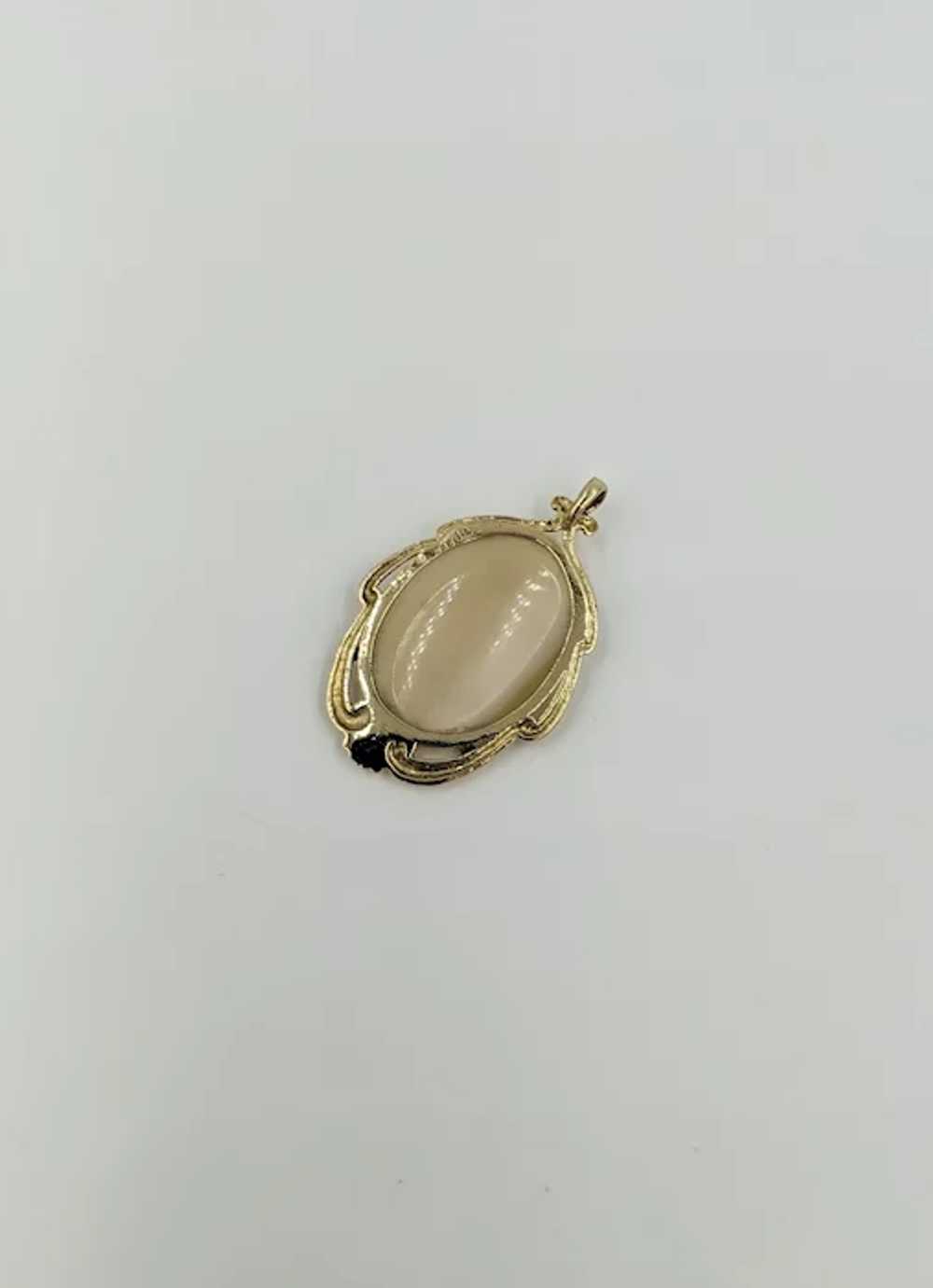 Magnificent 14k Hand Crafted Mother of Pearl Yell… - image 6