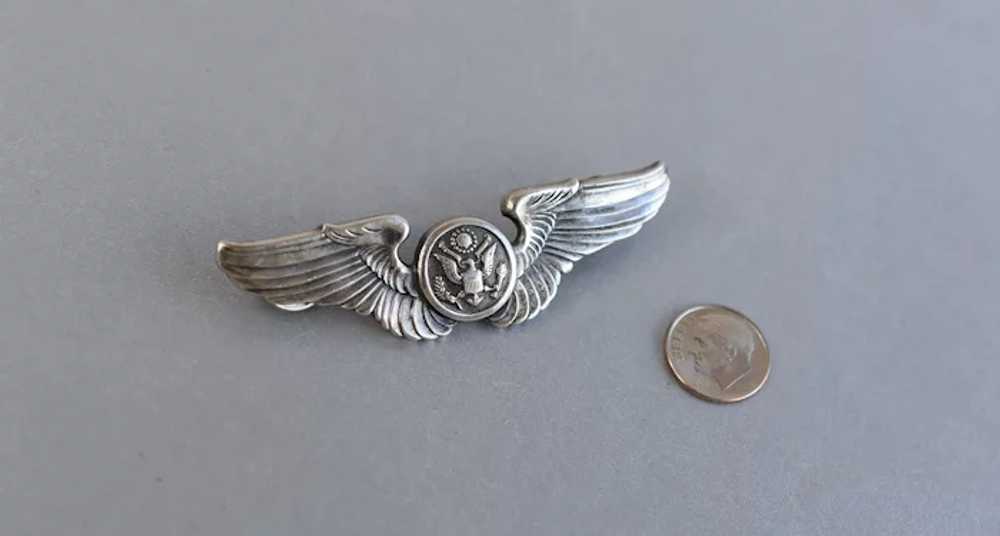 Vintage WW2 Era USA Army Air Crew Sterling Silver… - image 3