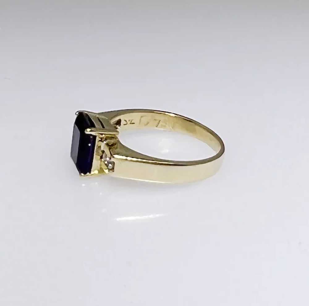 Fine Amethyst and Diamond Ring, 18kt gold, size 6 - image 2