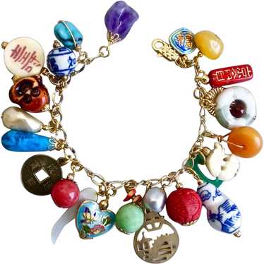 Eclectic Asian Inspired Charm Bracelet