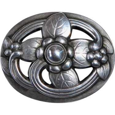 Georg Jensen Denmark Sterling Flower Pin 138 - image 1