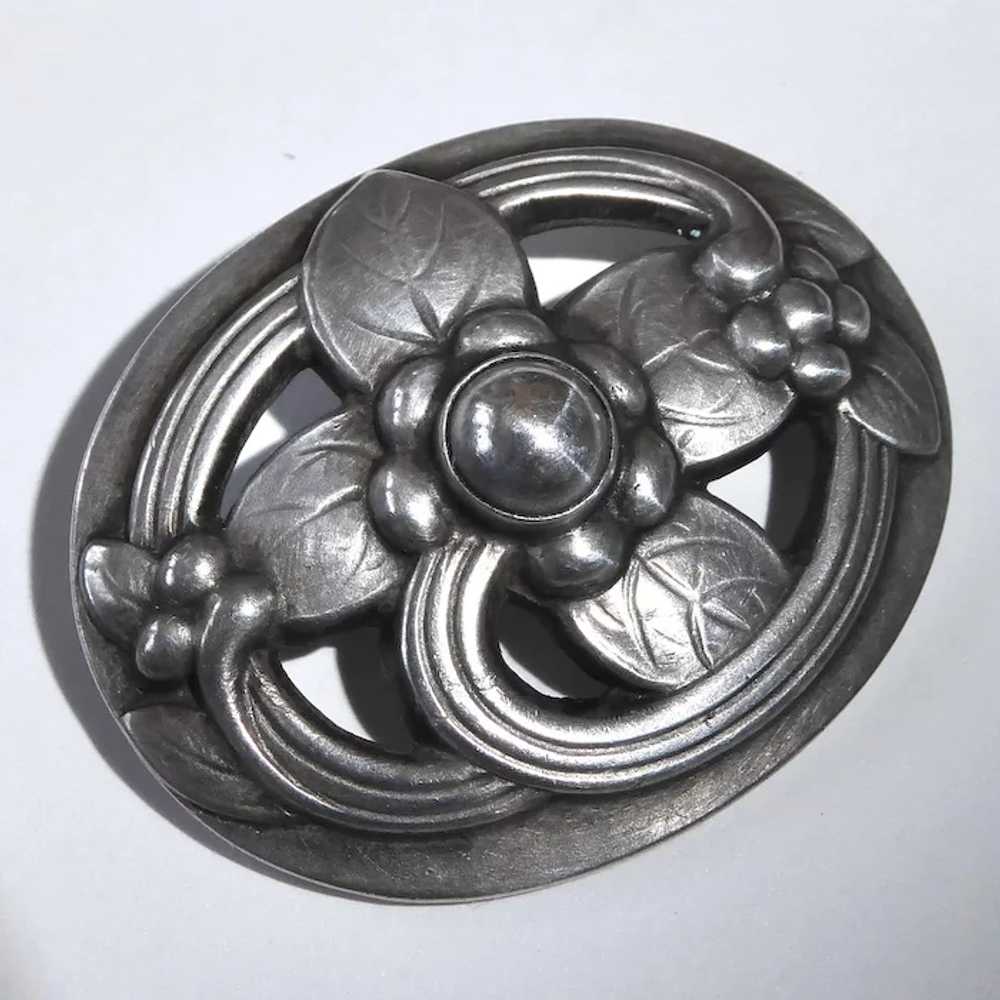 Georg Jensen Denmark Sterling Flower Pin 138 - image 2