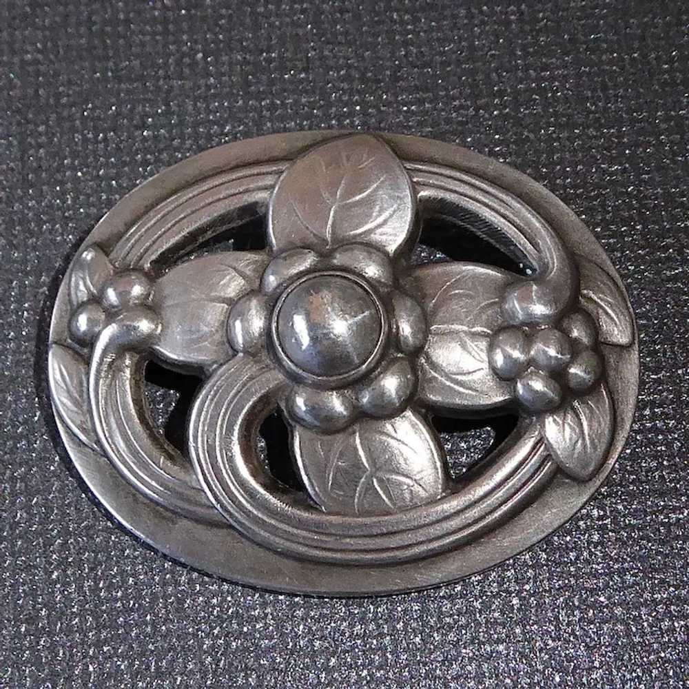 Georg Jensen Denmark Sterling Flower Pin 138 - image 3