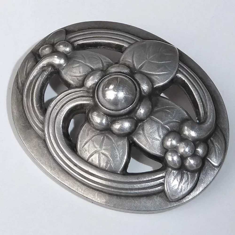 Georg Jensen Denmark Sterling Flower Pin 138 - image 4