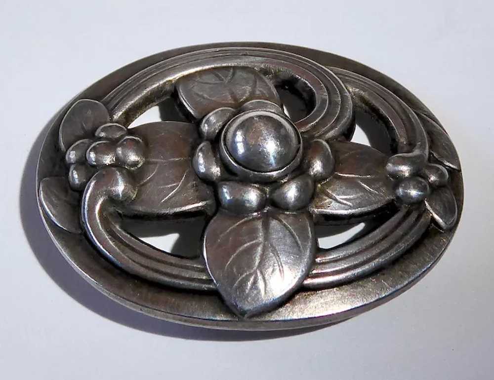 Georg Jensen Denmark Sterling Flower Pin 138 - image 8