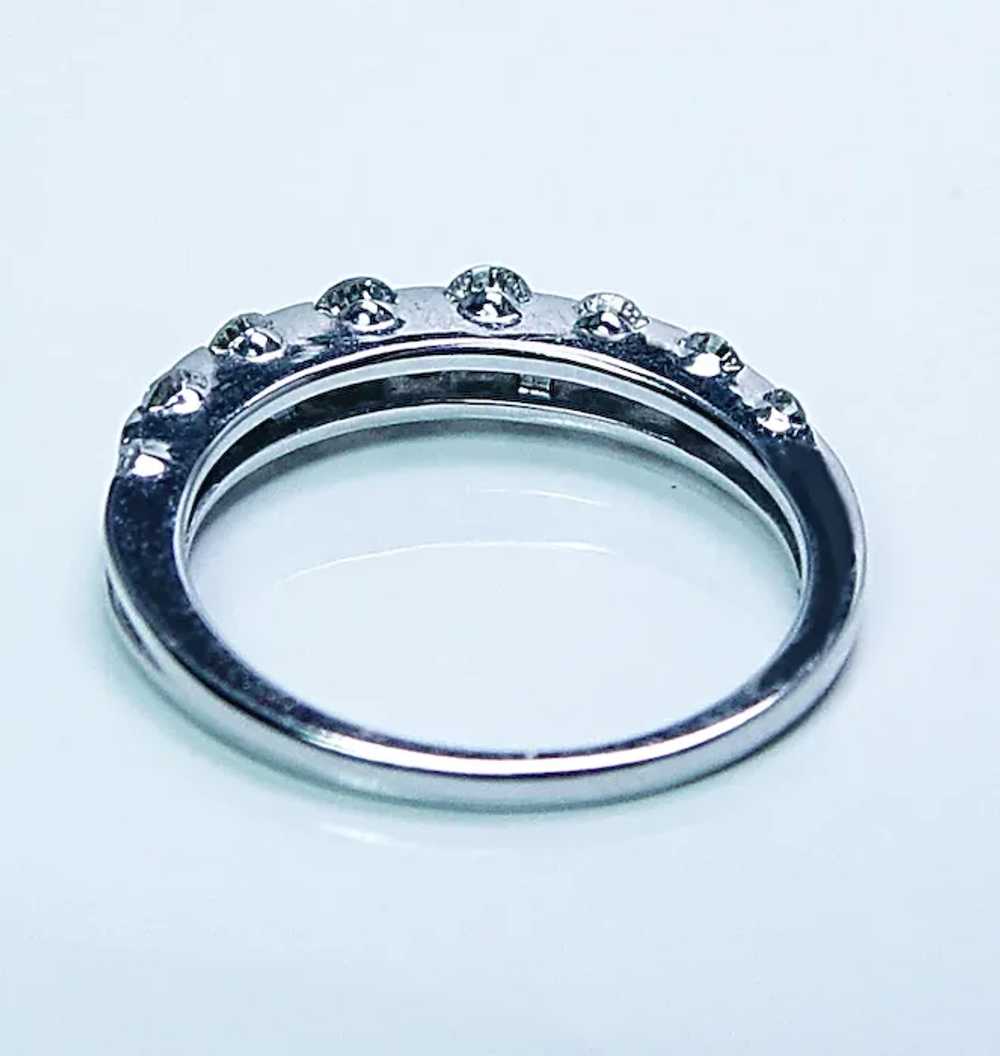 Vintage Diamond Ring Band 14K White Gold Estate - image 7