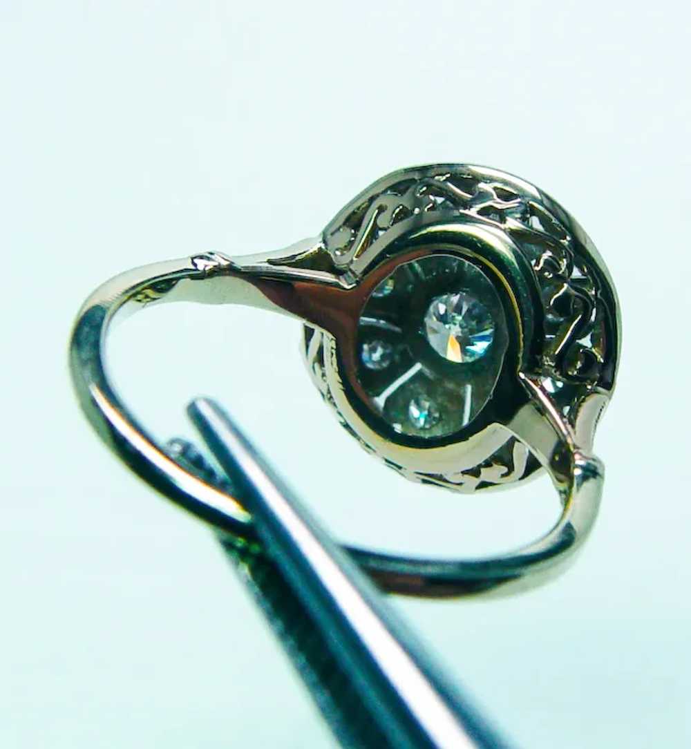 Antique Edwardian Old European Diamond Ring 14K G… - image 6