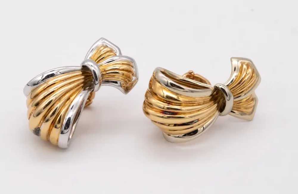 Boucheron Paris large ribbons earrings with flute… - image 4