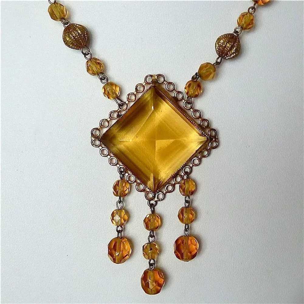 Art deco deals amber necklace