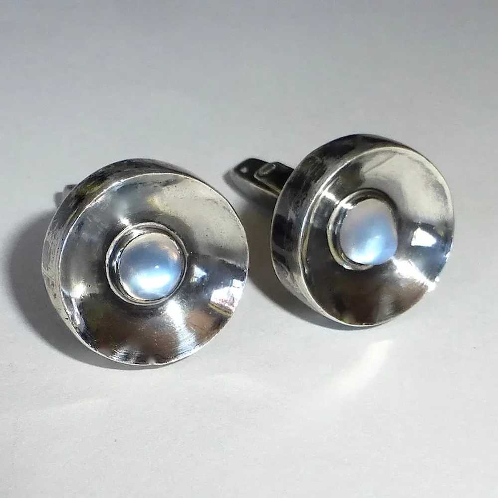 Antonio Pineda Sterling & Blue Light Moonstone Cu… - image 2