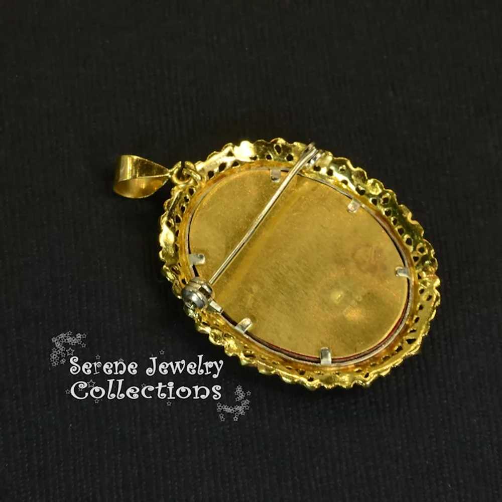 Antique Diamond Sapphire Enamel 18k Yellow Gold C… - image 6