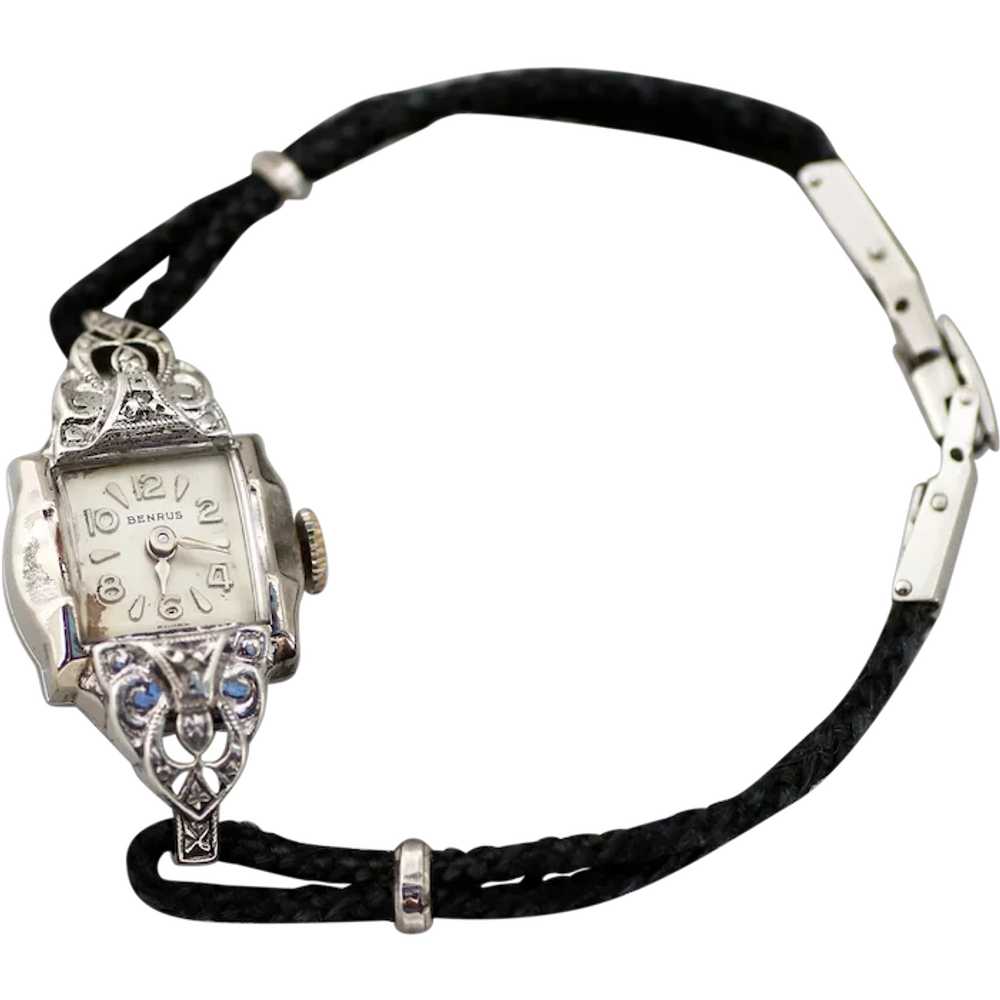 Swiss Benrus Ladies Cocktail Watch with Diamond C… - image 1