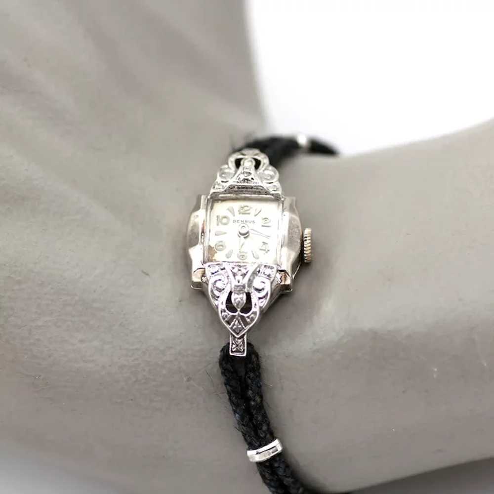 Swiss Benrus Ladies Cocktail Watch with Diamond C… - image 3