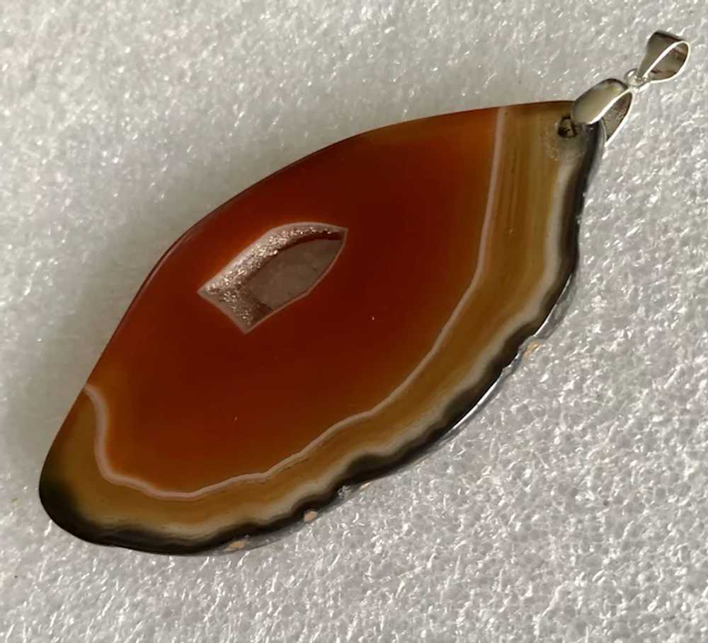 Fabulous Vintage Natural Agate with Sterling Silv… - image 10