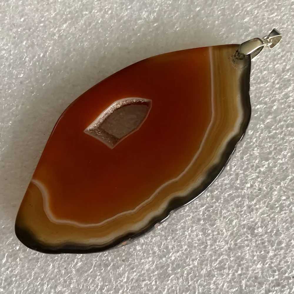 Fabulous Vintage Natural Agate with Sterling Silv… - image 7