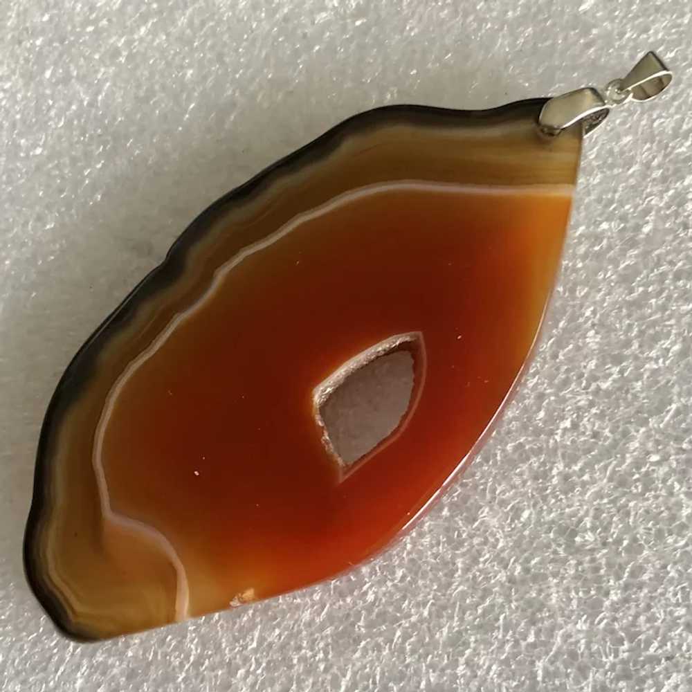 Fabulous Vintage Natural Agate with Sterling Silv… - image 8