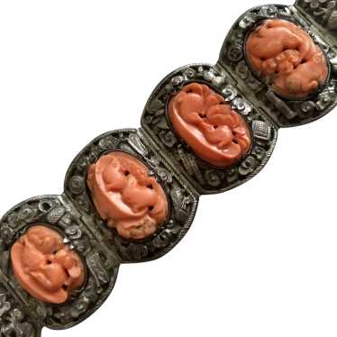 Fabulous Antique Chinese Sterling Silver with Han… - image 1
