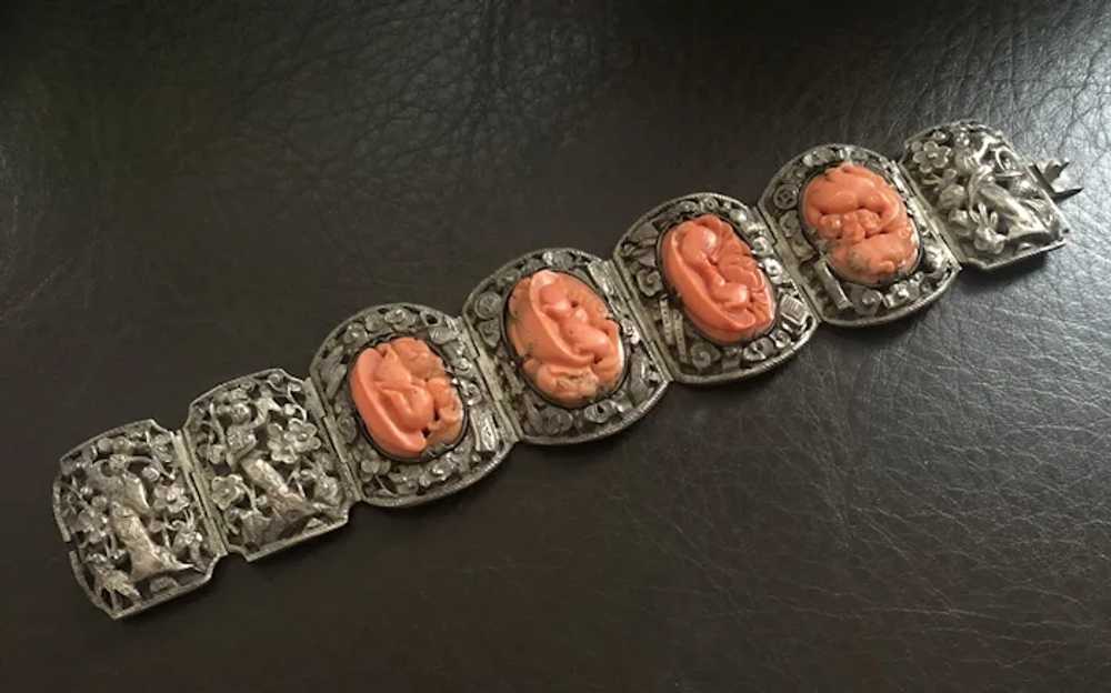 Fabulous Antique Chinese Sterling Silver with Han… - image 4