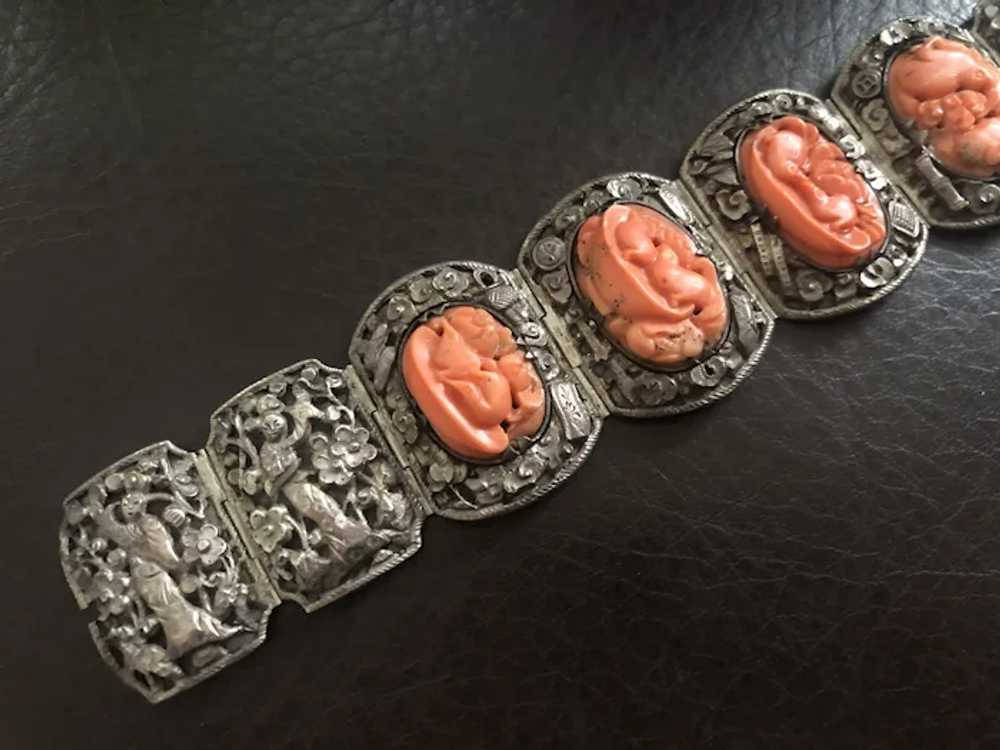 Fabulous Antique Chinese Sterling Silver with Han… - image 5
