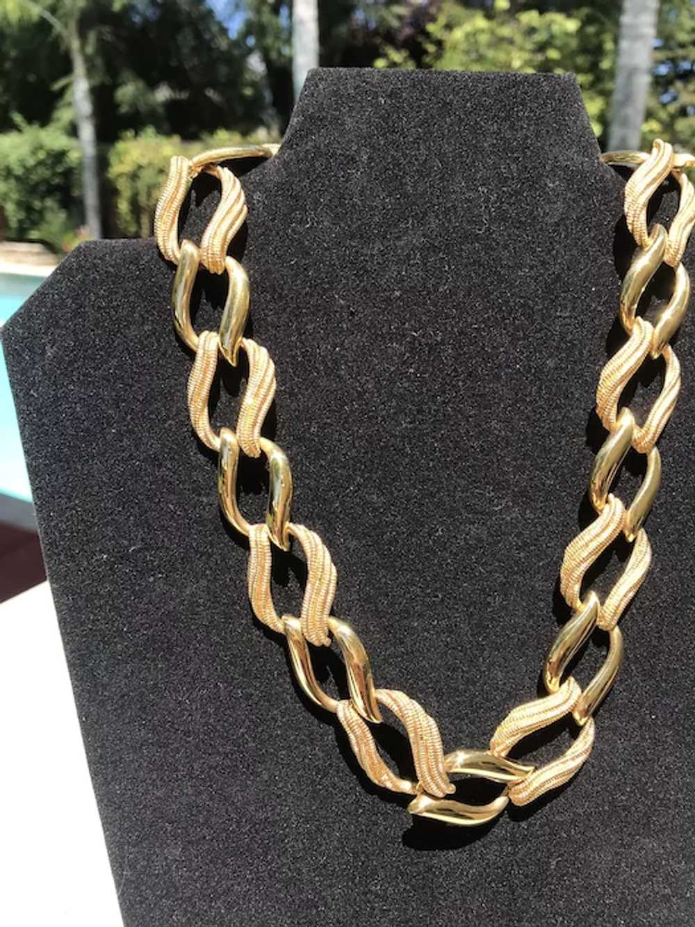 Vintage Napier "Geometric Gold Tone"  Necklace, U… - image 12