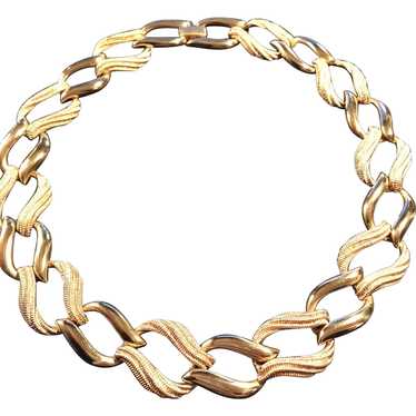 Vintage Napier "Geometric Gold Tone"  Necklace, U… - image 1