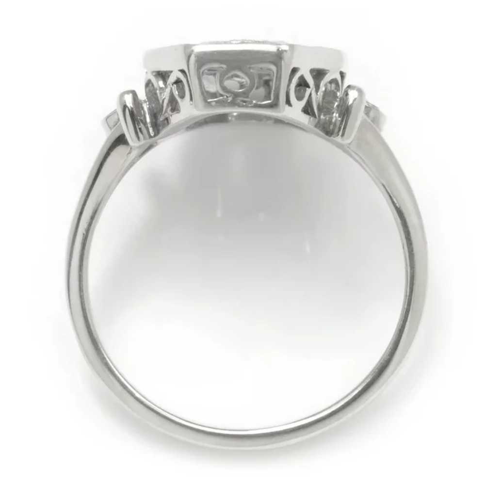 Vintage Reproduction Diamond Dinner Ring 14K Whit… - image 6