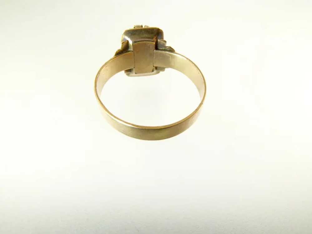 Victorian Pink Sapphire Ring in 14 Karat Gold - image 4