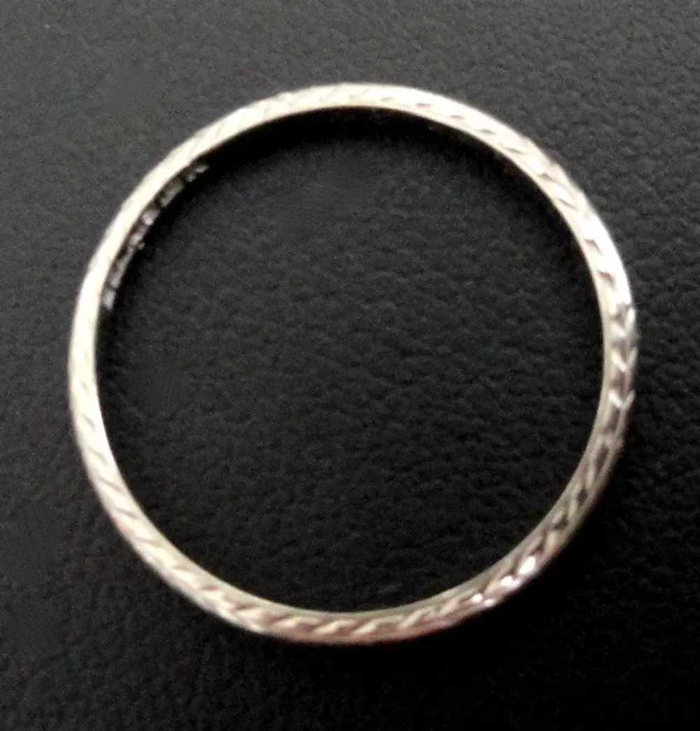 Rare Belais Brothers 18K White Gold Wedding Ring … - image 4