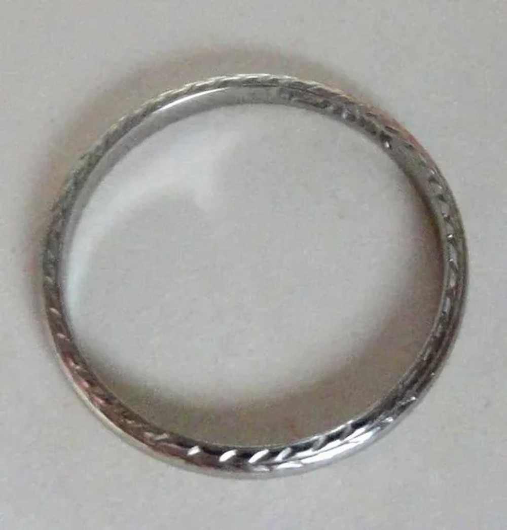 Rare Belais Brothers 18K White Gold Wedding Ring … - image 6