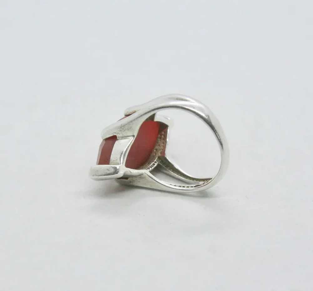 Sterling Whitney Kelly Carenelian Ring- Size 6.25 - image 4