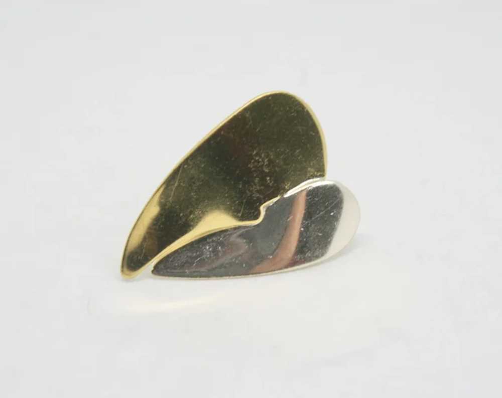 RLM Studios Brass & Sterling Heart Ring~ Size 6 - image 3