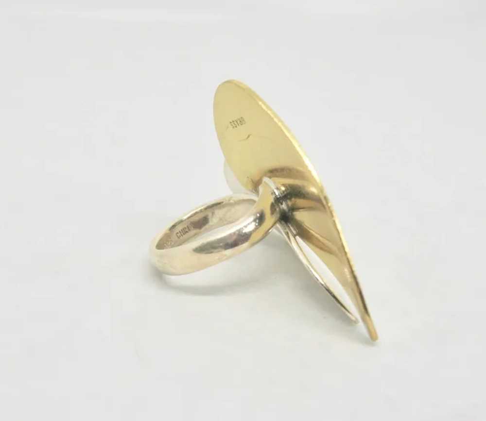 RLM Studios Brass & Sterling Heart Ring~ Size 6 - image 4