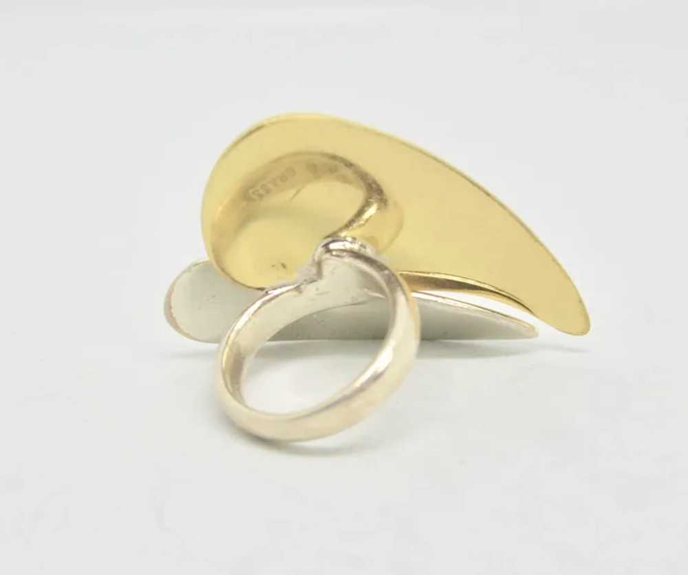 RLM Studios Brass & Sterling Heart Ring~ Size 6 - image 5