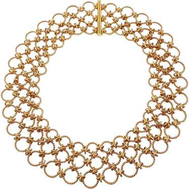 Authentic! Verdura Lace 18k Yellow Gold Necklace