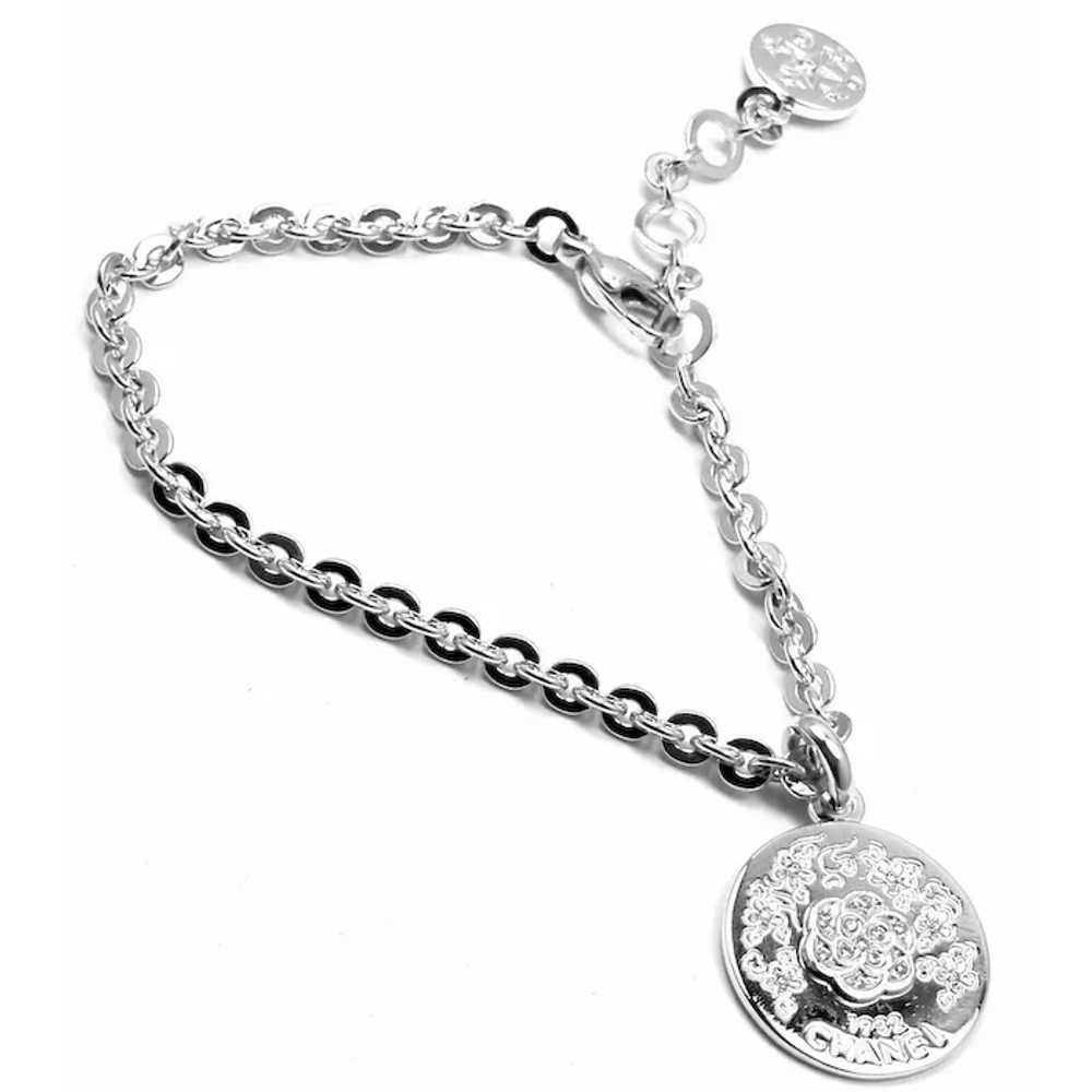 Authentic! Chanel Camellia Comete 18k White Gold … - image 11
