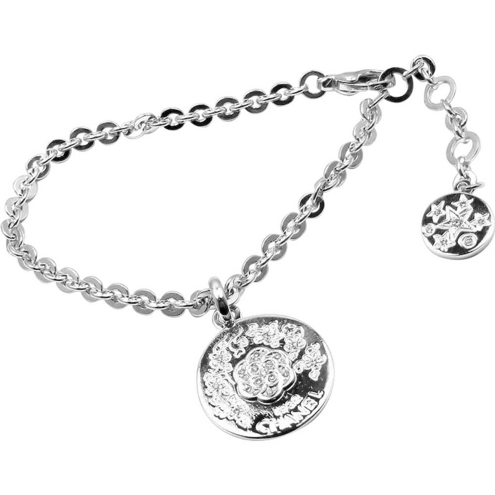 Authentic! Chanel Camellia Comete 18k White Gold … - image 1