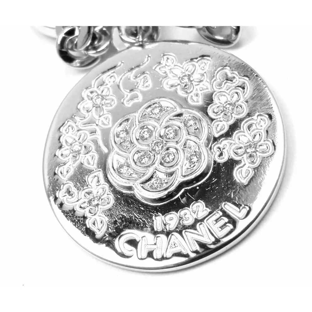 Authentic! Chanel Camellia Comete 18k White Gold … - image 6