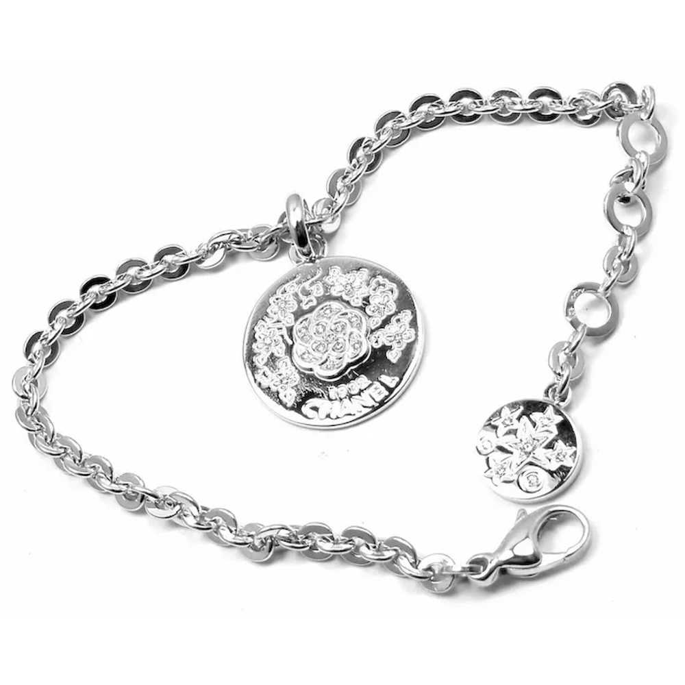 Authentic! Chanel Camellia Comete 18k White Gold … - image 8