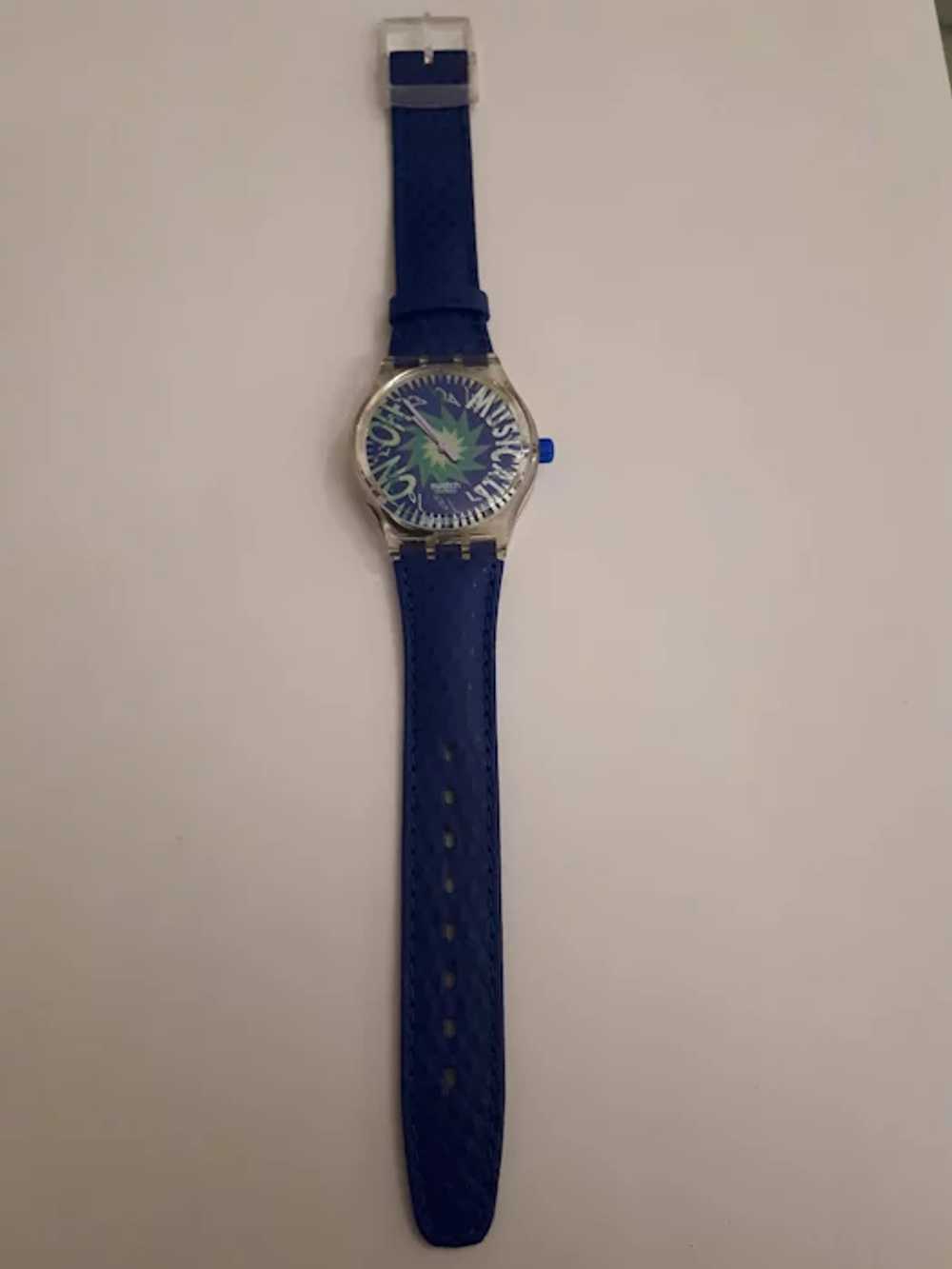 Swatch Watch Musicall SLK100 Tone in Blue 1993 Je… - image 2