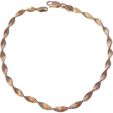 Sterling Silver Italian Twist Chain Bracelet - image 1