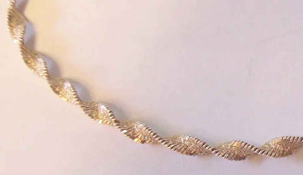 Sterling Silver Italian Twist Chain Bracelet - image 2