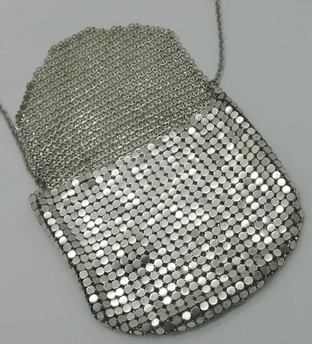 Vintage Silver Mesh Pouch or Purse for Necklace o… - image 3